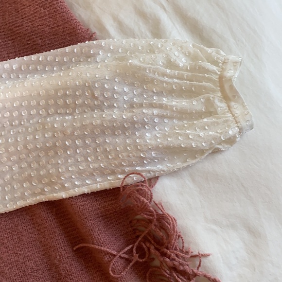 BCBG Max Azria Sheer Tie Flowy Blouse - Picture 7 of 9